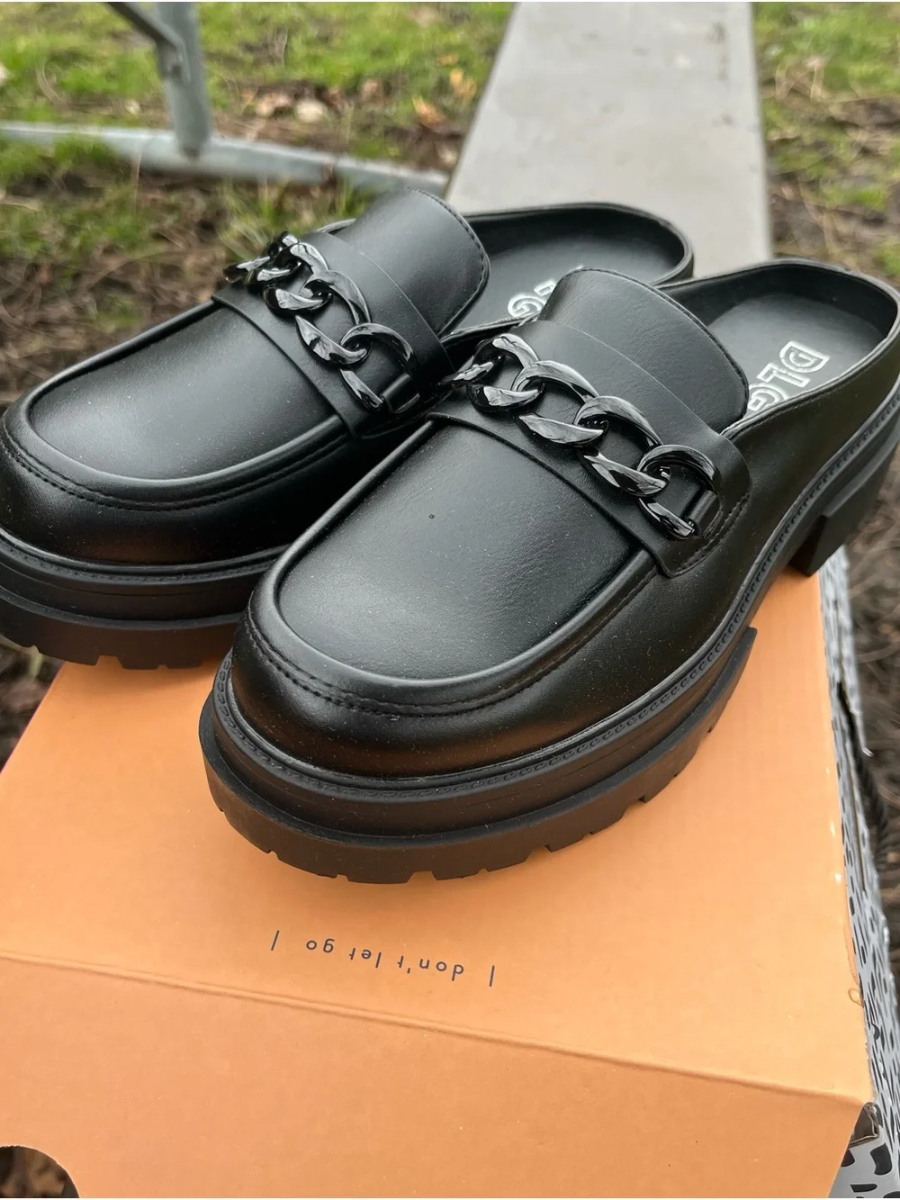 Black Platform Loafers for Women Size US 7 - Picture 4 of 12